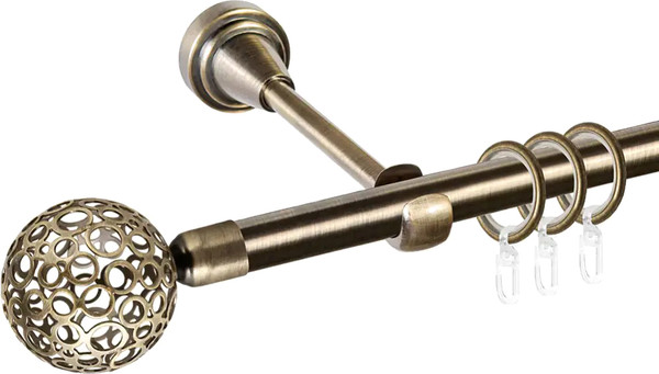 Изображение товара Карниз для штор АС ФОРОС Grace D19Г + наконечники Метеор (3м, антик)