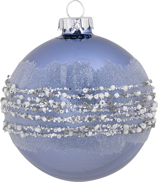 Изображение товара Шар новогодний Волшебная страна Изморозь 108553 (голубой)