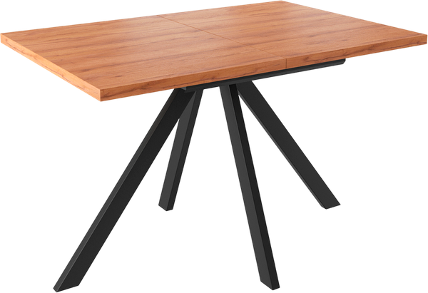 Изображение товара Обеденный стол Listvig Keon раздвижной T32 116(+39.5)х77 (дуб табачный/черный)