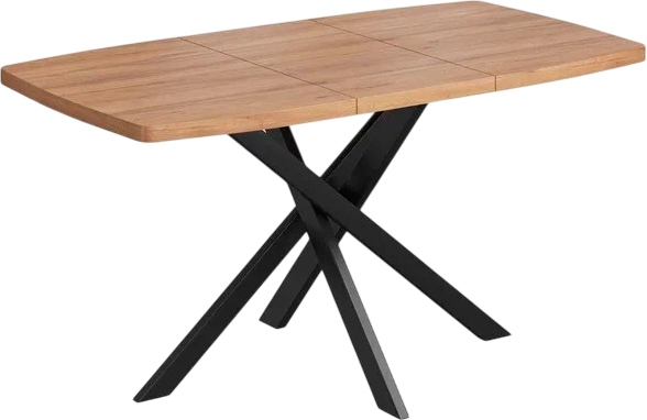 Изображение товара Обеденный стол Listvig Remus 110 раздвижной (дуб веллингтон/черный)