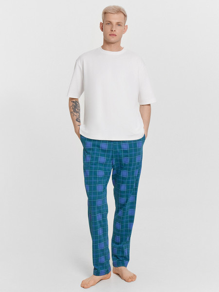 Изображение товара Штаны домашние Mark Formelle 581136 (р.90-176/182, клетка на темно-зеленом)
