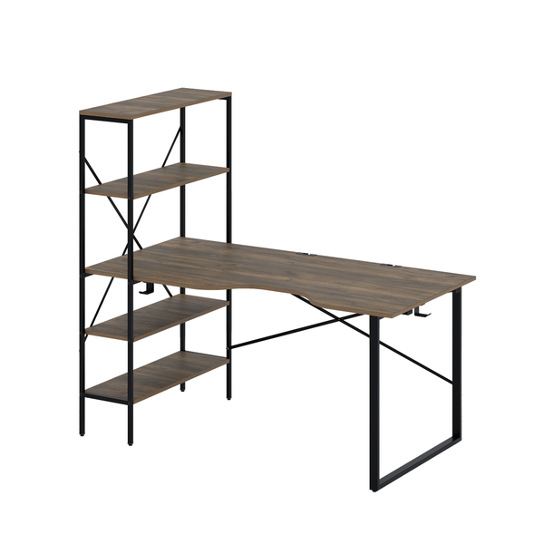 Изображение товара Компьютерный стол Millwood Бостон 160x80 (дуб табачный Craft/металл черный)