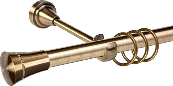 Изображение товара Карниз для штор АС ФОРОС Grace D19Г + наконечники Астурия (2.4м, антик)