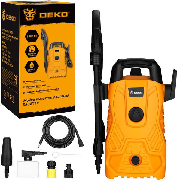 Изображение товара Мойка высокого давления Deko DKCW110 / 065-4301