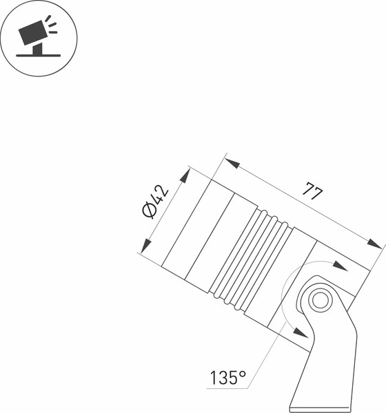 Изображение товара Прожектор Arlight ALT-RAY-R42-5W Day4000 RS 25deg / 053626