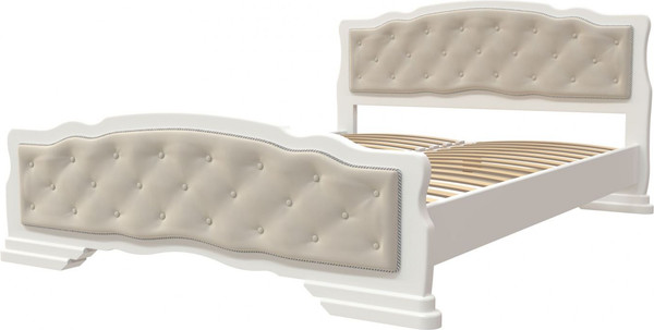 Изображение товара Двуспальная кровать Bravo Мебель Карина-10 160х200 (белый античный)