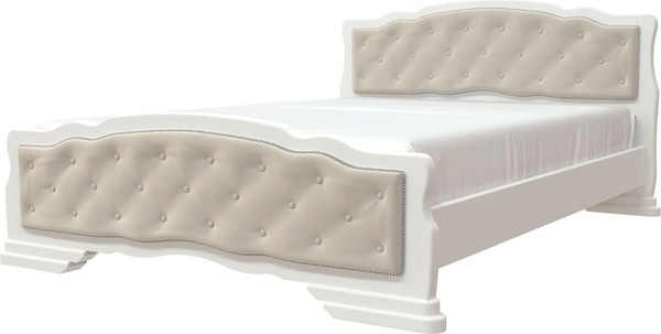 Изображение товара Двуспальная кровать Bravo Мебель Карина-10 160х200 (белый античный)