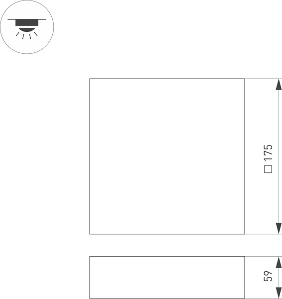 Изображение товара Потолочный светильник Arlight SP-QUADRO-S175x175-16W Warm3000 BK 120deg / 034783