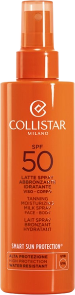 Изображение товара Молочко солнцезащитное Collistar Tanning Moisturizing Milk Spray Face-Body SPF 50 (200мл)