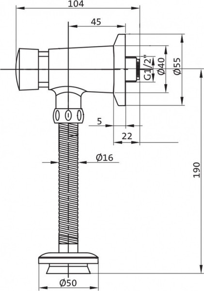 Изображение товара Писсуар Santek Гала 1WH501804 (c сифоном и краном)