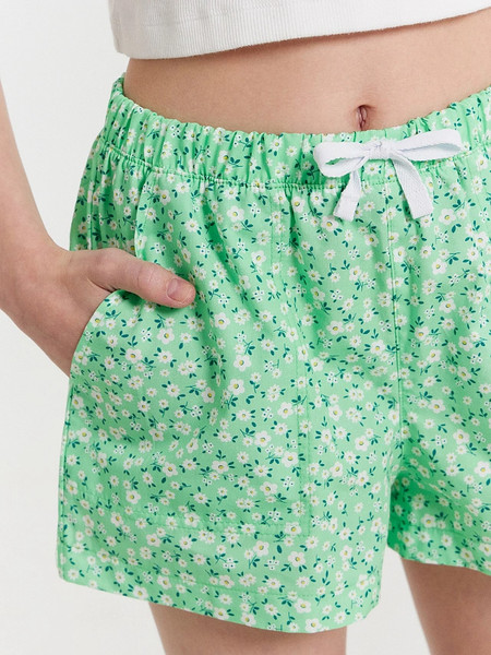 Изображение товара Шорты детские Mark Formelle 137724 (р.140-68, цветы на зеленом)