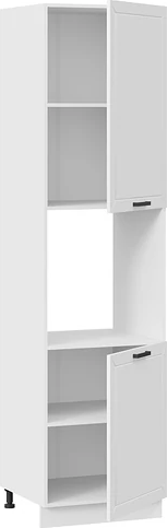 Изображение товара Шкаф-пенал кухонный ТриЯ Лорас 1ПВ6 с двумя дверями (белый/холст белый)