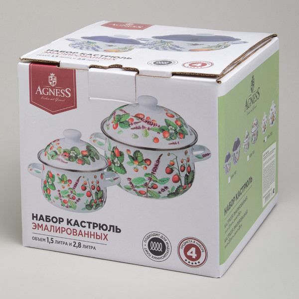 Изображение товара Набор кастрюль Agness Фрукты 934-703