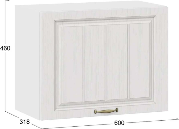 Изображение товара Шкаф навесной для кухни ТриЯ Лина 1ВВ6Г с одной откидной дверью (белый/белый)