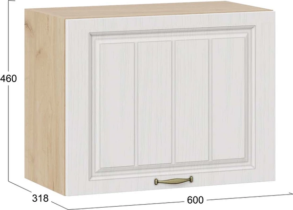 Изображение товара Шкаф навесной для кухни ТриЯ Лина 1ВВ6Г с одной откидной дверью (дуб крафт золотой/белый)