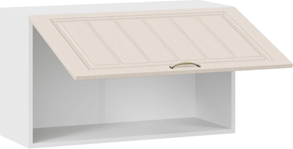 Изображение товара Шкаф навесной для кухни ТриЯ Лина 1ВВ8Г с одной откидной дверью (белый/крем)