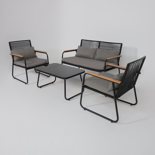 Изображение товара Комплект садовой мебели AksHome Gardenia (черный)