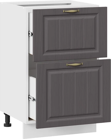 Изображение товара Шкаф-стол кухонный ТриЯ Лина 1Н5Я2 с двумя ящикам (белый/графит)