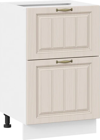 Изображение товара Шкаф-стол кухонный ТриЯ Лина 1Н5Я2 с двумя ящикам (белый/крем)
