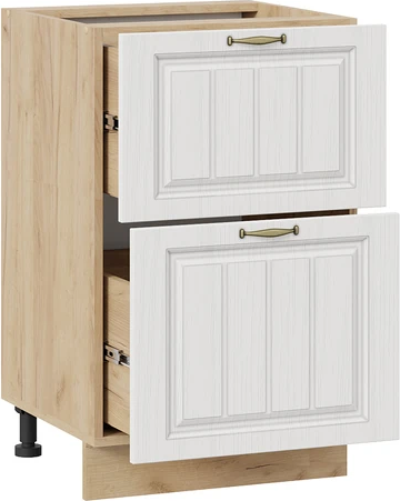 Изображение товара Шкаф-стол кухонный ТриЯ Лина 1Н5Я2 с двумя ящикам (дуб крафт золотой/белый)