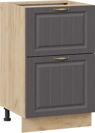 Изображение товара Шкаф-стол кухонный ТриЯ Лина 1Н5Я2 с двумя ящикам (дуб крафт золотой/графит)