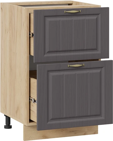 Изображение товара Шкаф-стол кухонный ТриЯ Лина 1Н5Я2 с двумя ящикам (дуб крафт золотой/графит)
