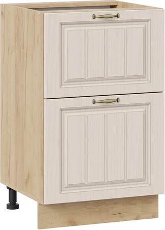 Изображение товара Шкаф-стол кухонный ТриЯ Лина 1Н5Я2 с двумя ящикам (дуб крафт золотой/крем)