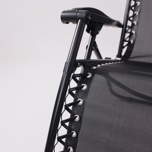 Изображение товара Складной шезлонг AksHome Sardinia (черный)