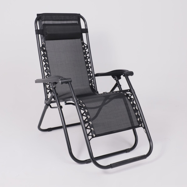 Изображение товара Складной шезлонг AksHome Sardinia (черный)