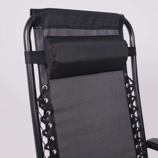 Изображение товара Складной шезлонг AksHome Sardinia (черный)