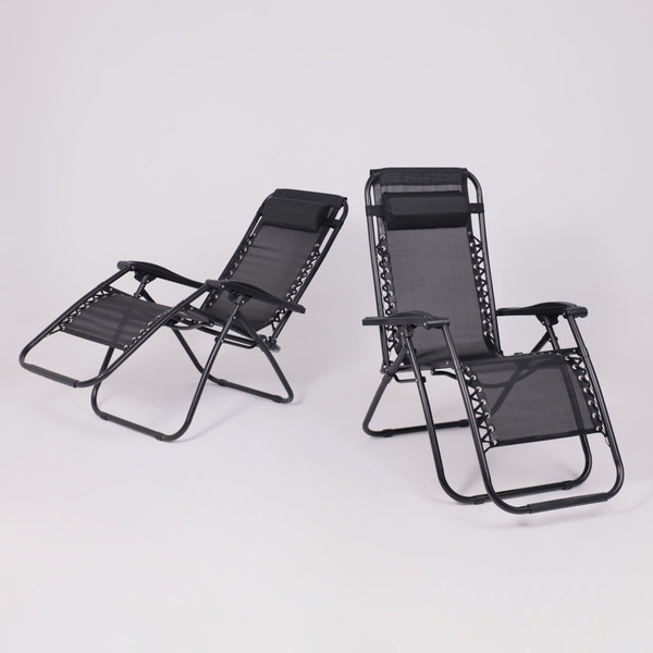 Изображение товара Складной шезлонг AksHome Sardinia (черный)