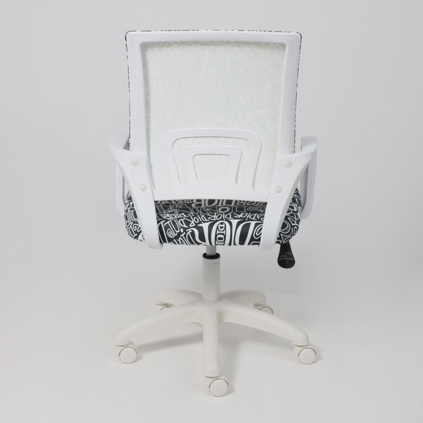 Изображение товара Кресло офисное AksHome Ricci New White (черный/белый диор)