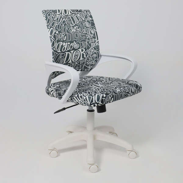 Изображение товара Кресло офисное AksHome Ricci New White (черный/белый диор)