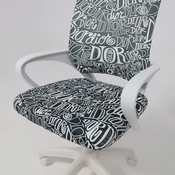 Изображение товара Кресло офисное AksHome Ricci New White (черный/белый диор)