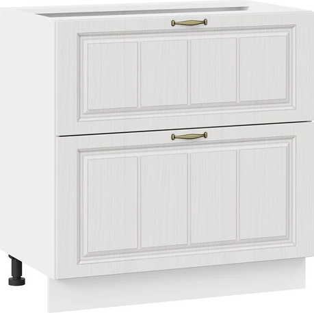 Изображение товара Шкаф-стол кухонный ТриЯ Лина 1Н8Я2 с двумя ящикам (белый/белый)