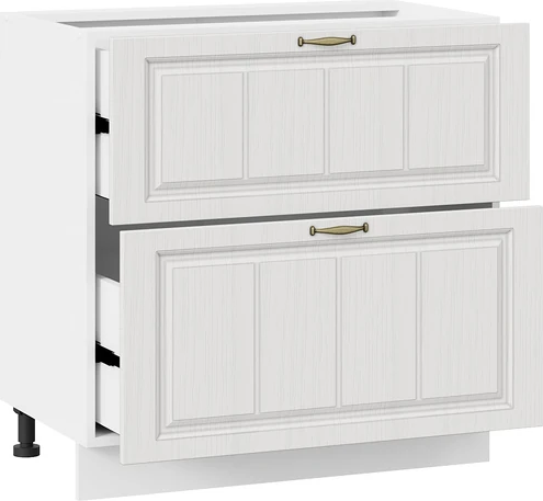 Изображение товара Шкаф-стол кухонный ТриЯ Лина 1Н8Я2 с двумя ящикам (белый/белый)