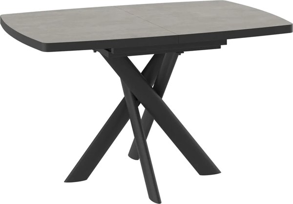Изображение товара Обеденный стол Мамадома Leonel-130 раздвижной 130-165x85 (68 Indigo Grey ST CER/черный)