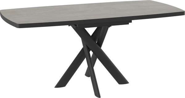 Изображение товара Обеденный стол Мамадома Leonel-130 раздвижной 130-165x85 (68 Indigo Grey ST CER/черный)