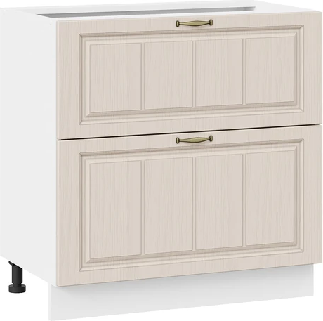 Изображение товара Шкаф-стол кухонный ТриЯ Лина 1Н8Я2 с двумя ящикам (белый/крем)