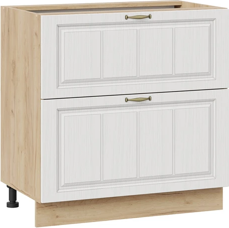 Изображение товара Шкаф-стол кухонный ТриЯ Лина 1Н8Я2 с двумя ящикам (дуб крафт золотой/белый)