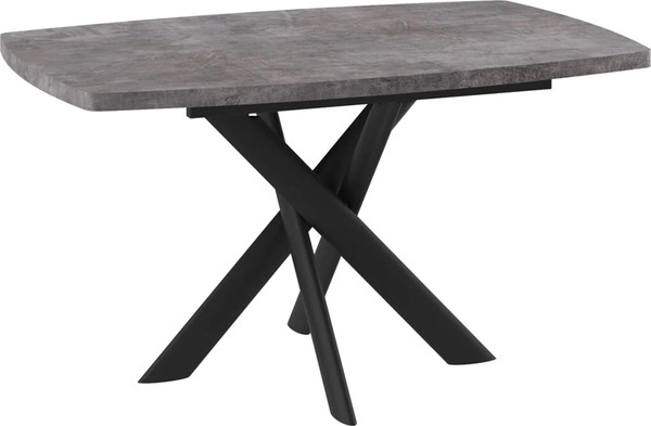 Изображение товара Обеденный стол Мамадома Leonel-130 раздвижной 130-165x85 (дымчатая керамика/черный)