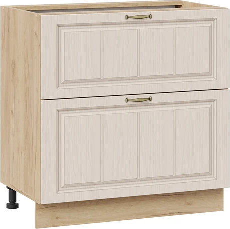 Изображение товара Шкаф-стол кухонный ТриЯ Лина 1Н8Я2 с двумя ящикам (дуб крафт золотой/крем)