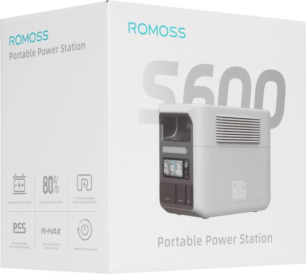 Изображение товара Портативная зарядная станция Romoss RM600 (серый)
