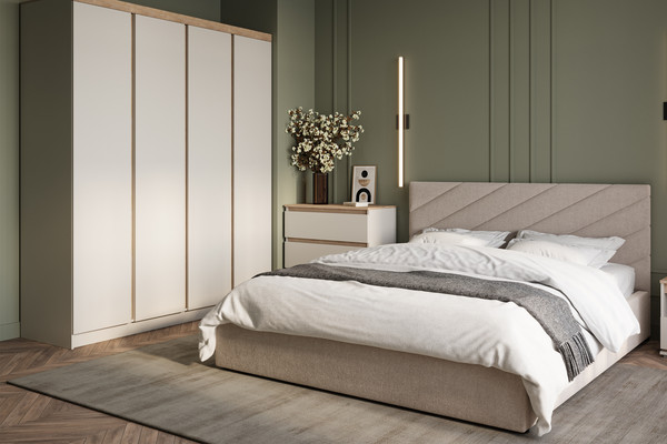 Изображение товара Шкаф Bravo Мебель Юта ШР-4 (персидский жемчуг/дуб торонто)