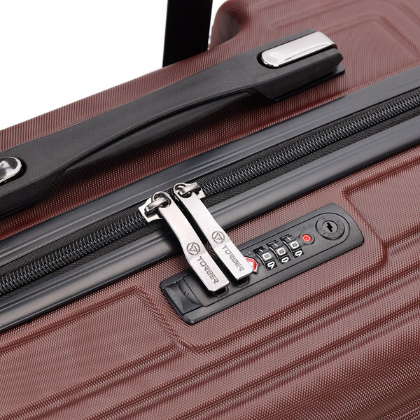 Изображение товара Чемодан на колесах Torber Onego T2081BL (бордовый)