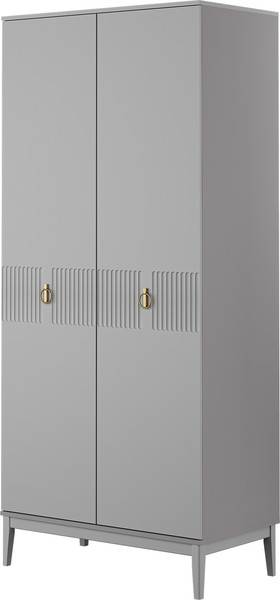 Изображение товара Шкаф Bravo Мебель Фарго ШР-2 (серый шифер/лак антрацит)