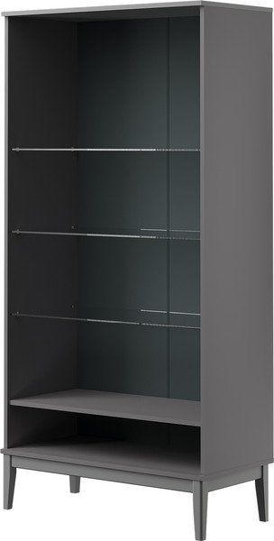 Изображение товара Шкаф с витриной Bravo Мебель Фарго 2-дв (серый шифер/лак антрацит)