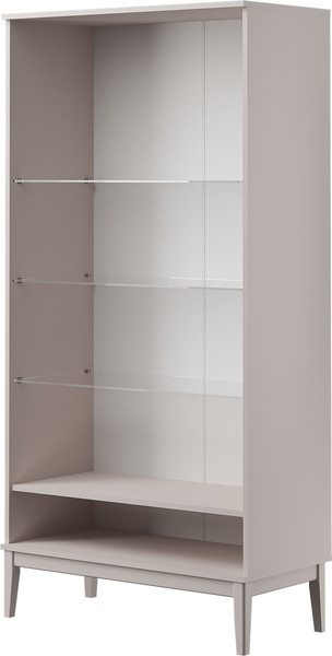 Изображение товара Шкаф с витриной Bravo Мебель Фарго 2-дв (персидский жемчуг/лак льняной)