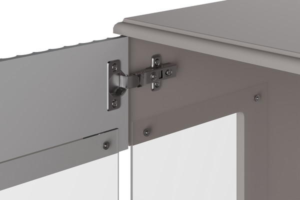 Изображение товара Шкаф с витриной Bravo Мебель Фарго 2-дв (персидский жемчуг/лак льняной)