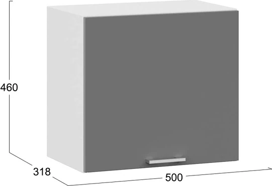 Изображение товара Шкаф навесной для кухни ТриЯ Габриэлла 1ВВ5Г с одной откидной дверью (белый/титан)